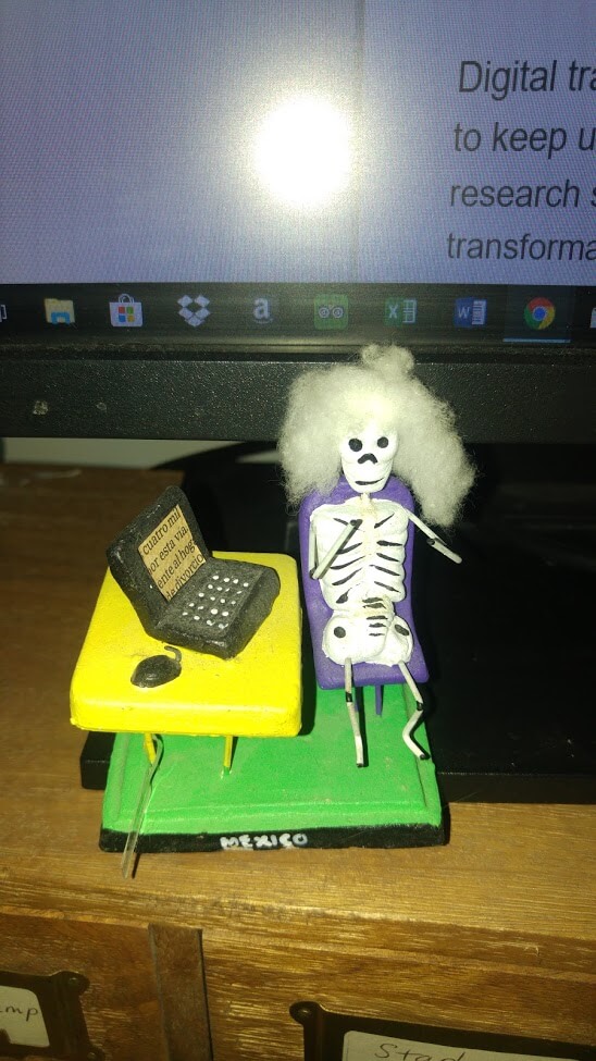 Mel Henson's writing desk