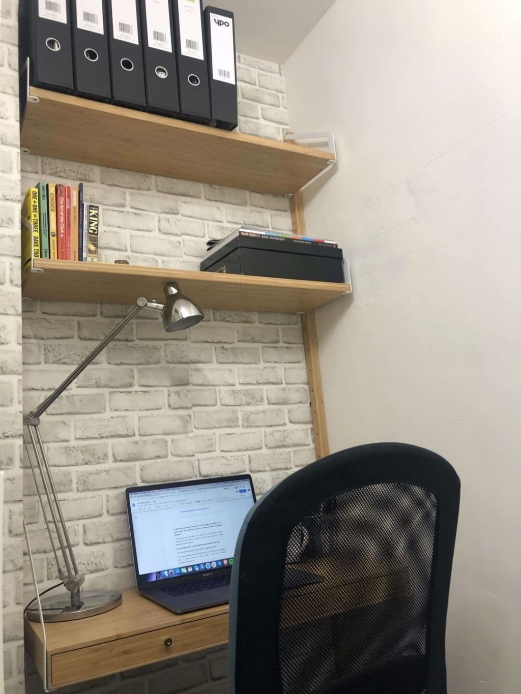 The desk space of Andre Spiteri